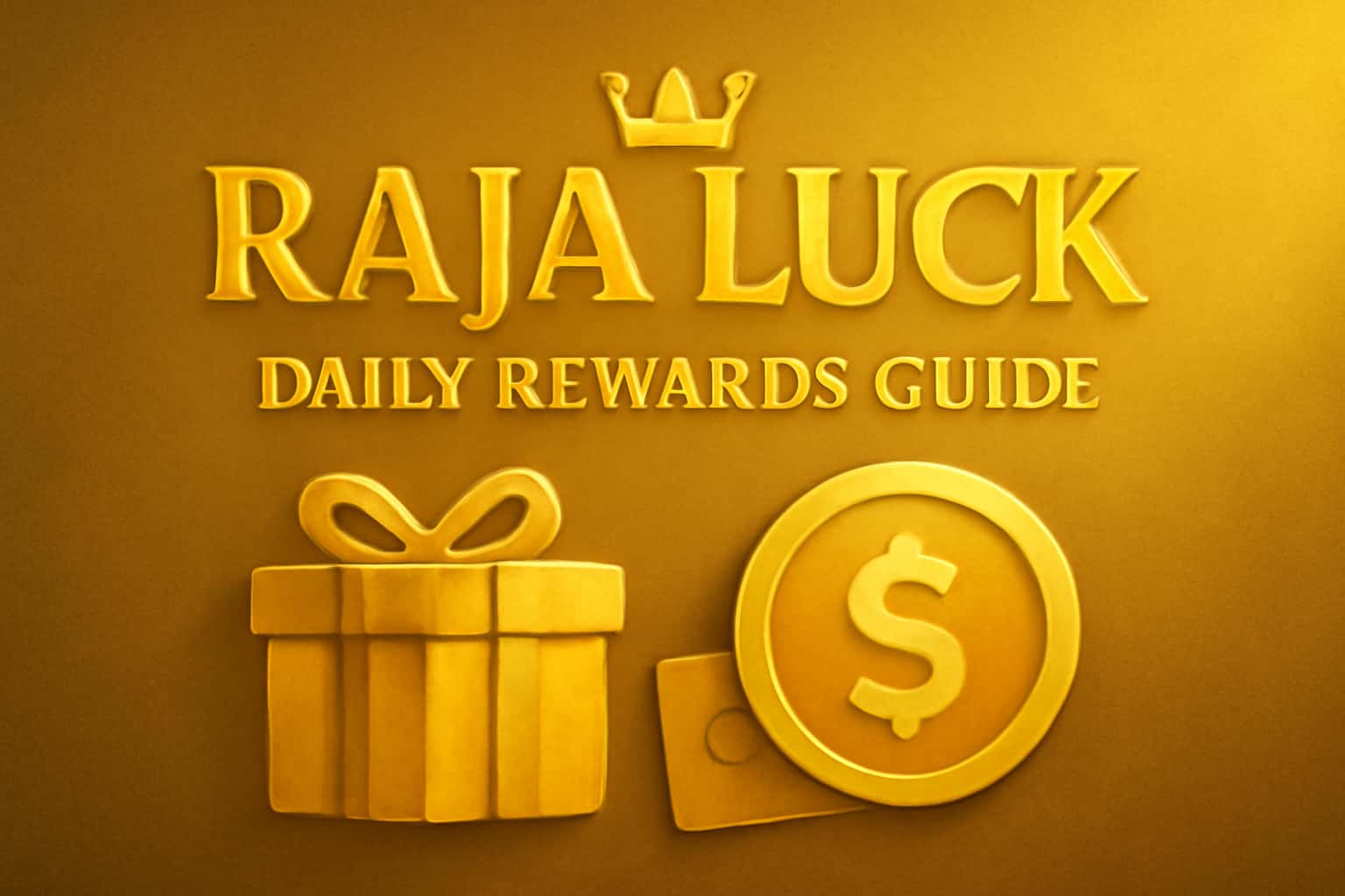 A visually engaging scene depicting the Raja Luck Daily Rewards Guide.