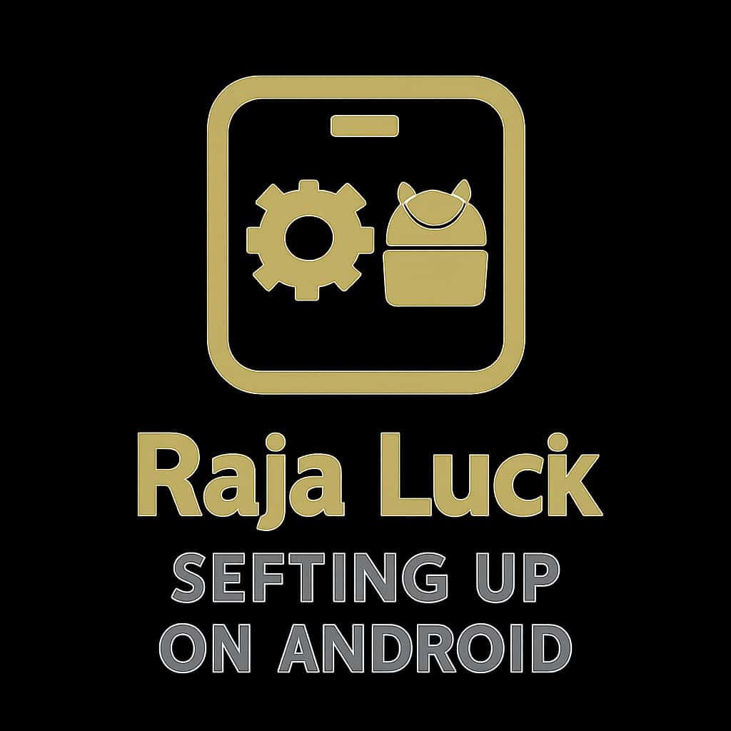 An icon representing the setup of Raja Luck on Android featuring the text 'Raja Luck'.