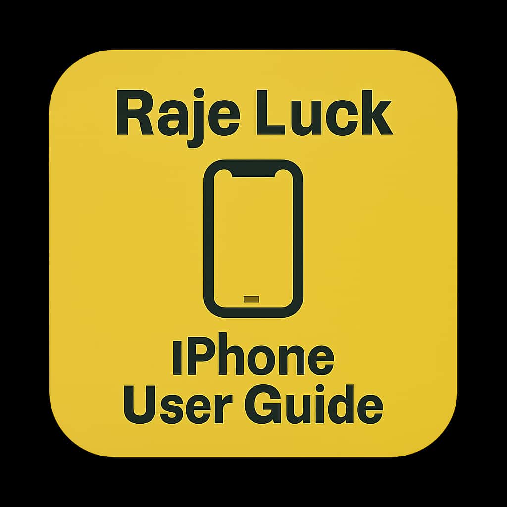An icon symbolizing the Raja Luck iPhone User Guide, designed with clean lines and a modern aesthetic.