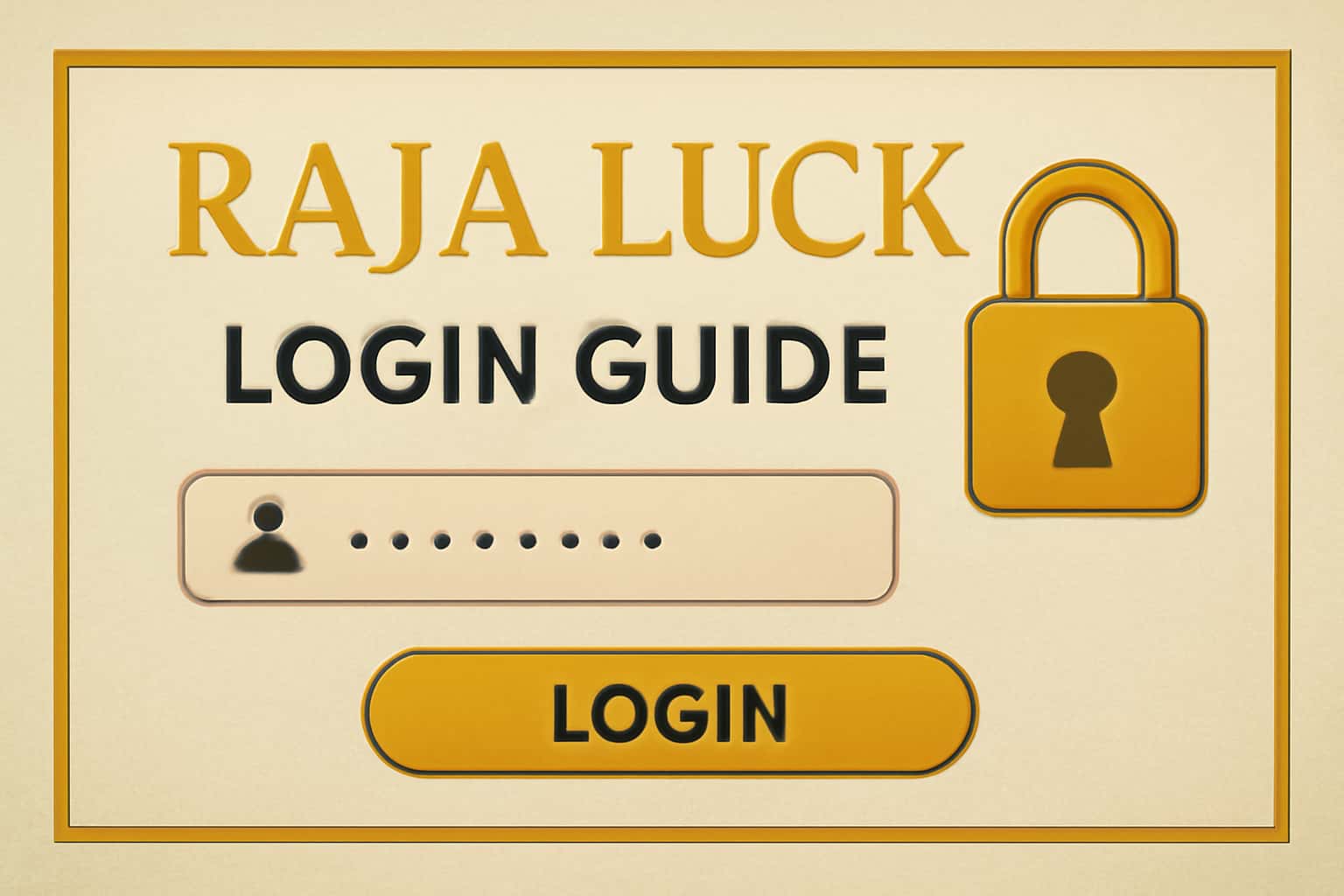 Illustrative scene representing the Raja Luck Login Guide with clear typography.