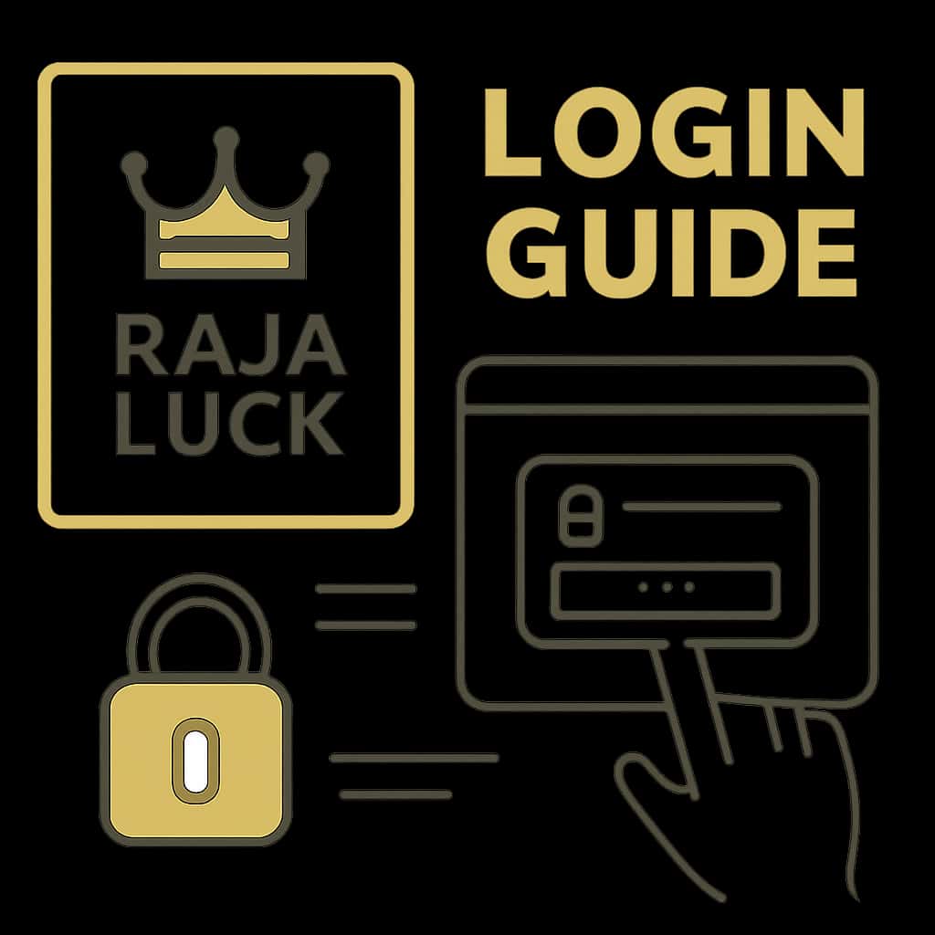 Diagram illustrating login process for Raja Luck.